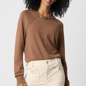 NEW NWT J. Crew Factory Wool-blend boyfriend sweater Color: Hthr Camel